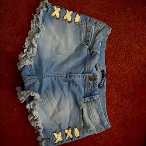 Denim shorts